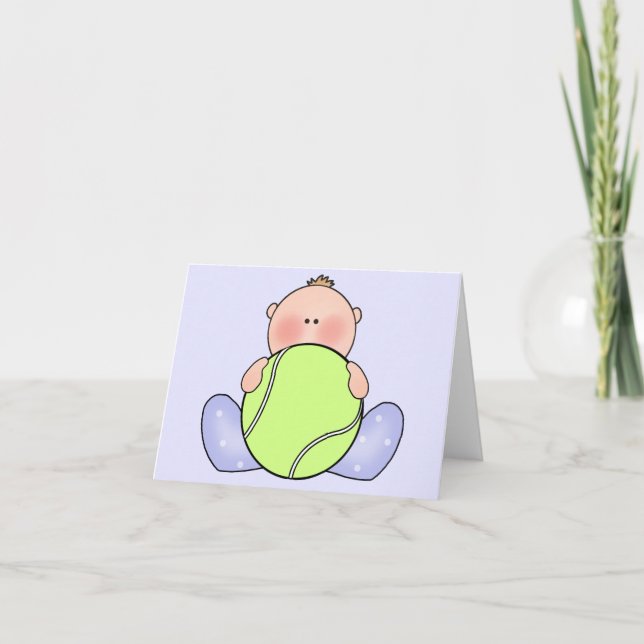 Tarjeta Lil Tennis Baby Boy Blank Card (Anverso)