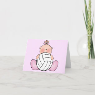 Tarjeta Lil Volleyball Chica Blank Card