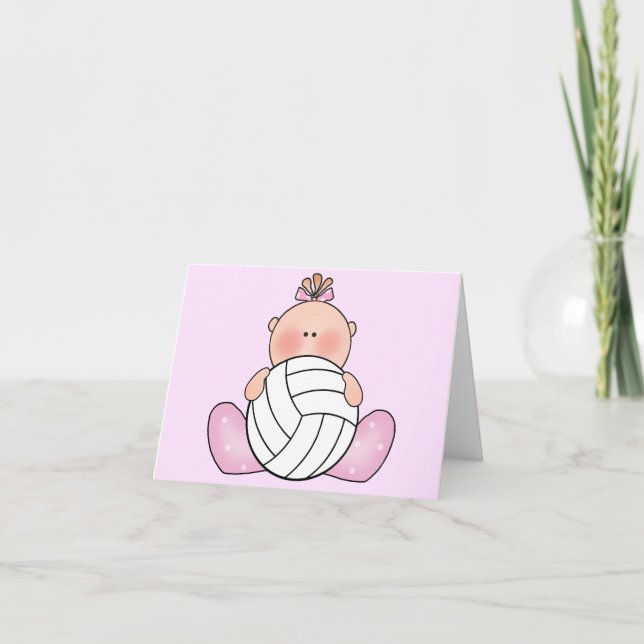 Tarjeta Lil Volleyball Chica Blank Card (Anverso)
