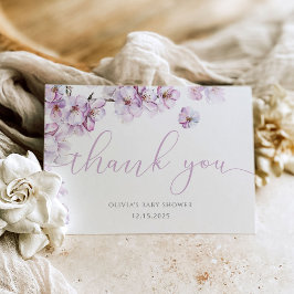 Tarjeta Lilac baby in bloom Cherry blossom gracias