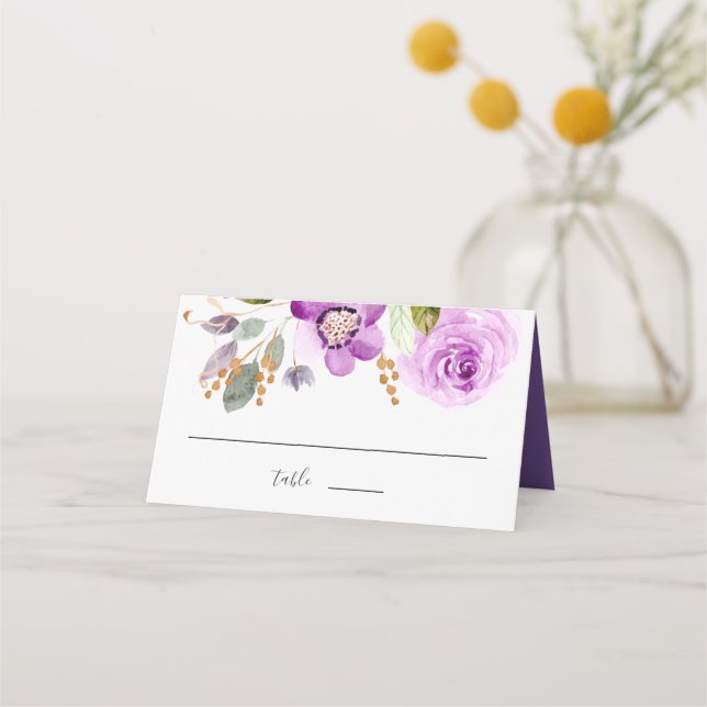 Tarjeta Lilac Blooms Boda Place (Anverso)