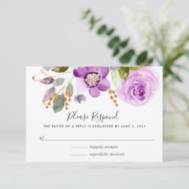 Tarjeta Lilac Blooms RSVP