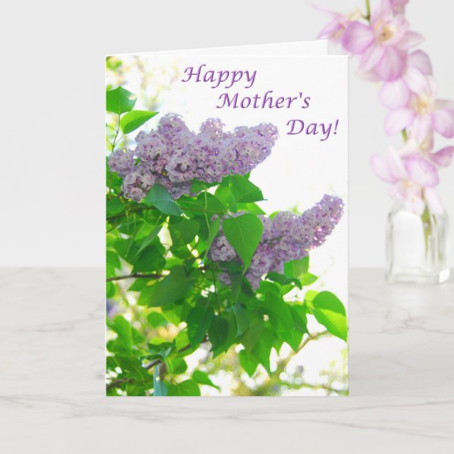 Tarjeta Lilac Cluster para el Día de la Madre (Orquídea)