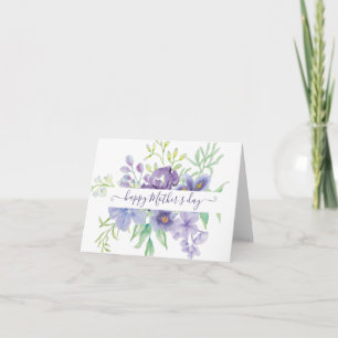 Tarjeta Lilac floral personalizada acuarela