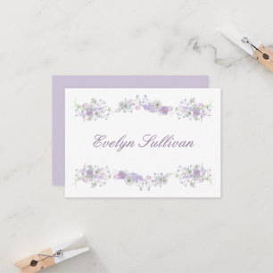Tarjeta Lilac Flowers Flat Place