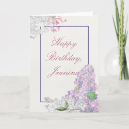 Tarjeta Lilac Loveliness Happy Birday