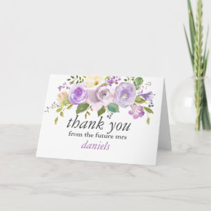 Tarjeta Lilac Watercolor Floral Bridal Shower