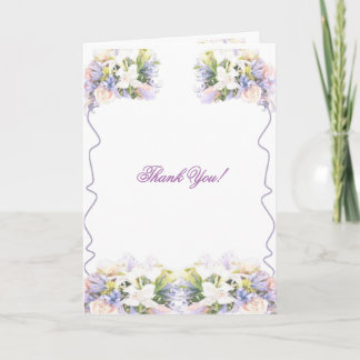 Tarjeta Lilac Wildflower Boda Gracias
