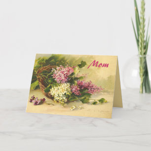 Tarjeta Lilacs en el Día de la Madre