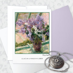 Tarjeta Lilacs en la ventana Mary Cassatt Blank Card