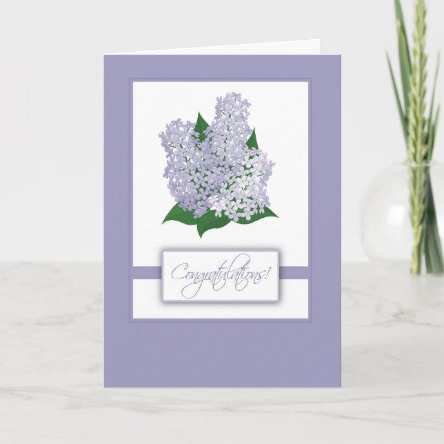 Tarjeta Lilacs Felicitaciones (Anverso)