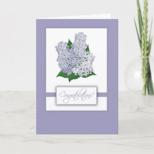 Tarjeta Lilacs Felicitaciones