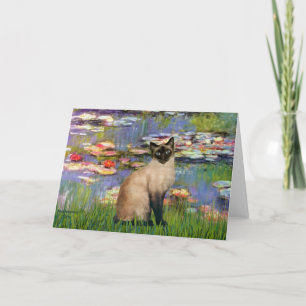 Tarjeta Lilies 2 - Punto de foca gato siamés