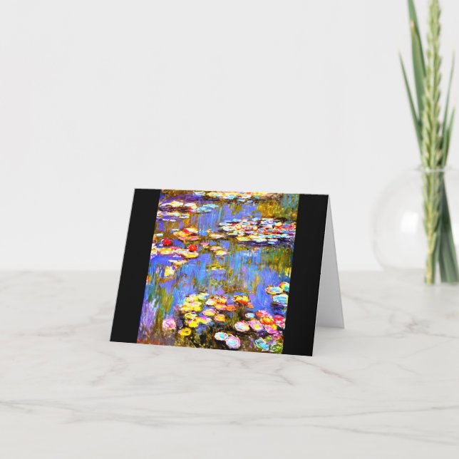 Tarjeta Lilies de agua de Claude Monet, Bella Artes, (Anverso)