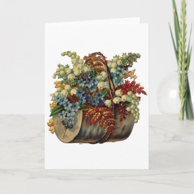 Tarjeta Lilies de época del valle y me olvidan de las noci (Anverso)