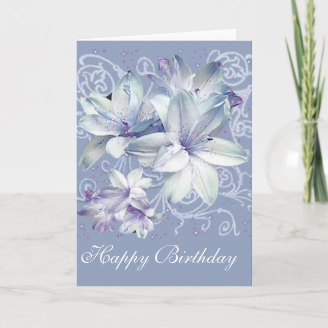 Tarjeta Lilies (personalizable) (Anverso)