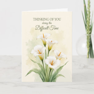 Tarjeta Lilios de Calla en Momentos Difíciles para Ti