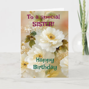 Tarjeta Lilios rosados brillantes personalizados Feliz cum