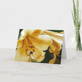 Tarjeta Lillies de oro