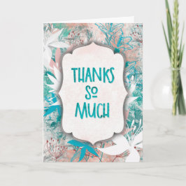 Tarjeta Lilly Blue Gracias - Apreciación Floral Moderna