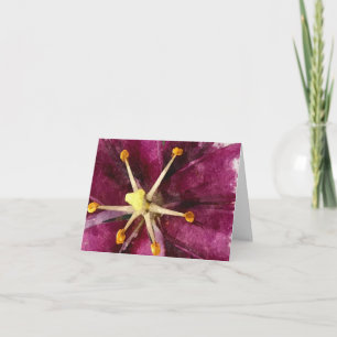 Tarjeta Lilly púrpura pintado Notecard