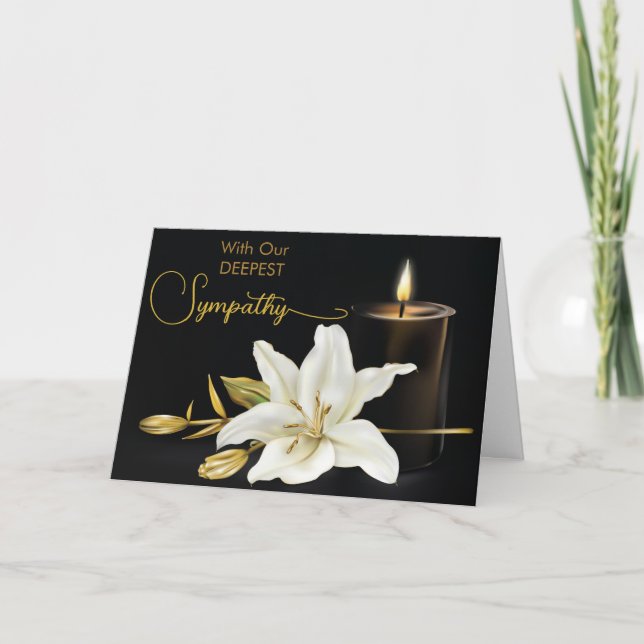 Tarjeta Lily Candle Black Gold (Anverso)