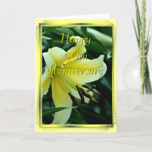 Tarjeta Lily de 50 Aniversario - cualquier ocasión
