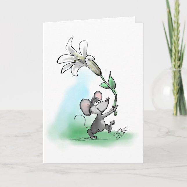 Tarjeta Lily de Pascua (Anverso)