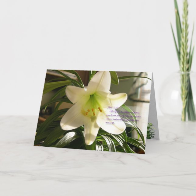 Tarjeta Lily de Pascua (Anverso)
