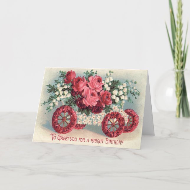 Tarjeta Lily de Rosas Rojas del Coche del Valle Olvidado-Y (Anverso)