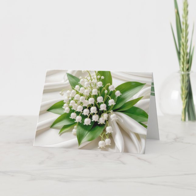 Tarjeta Lily del aniversario del Bouquet del Valle (Anverso)