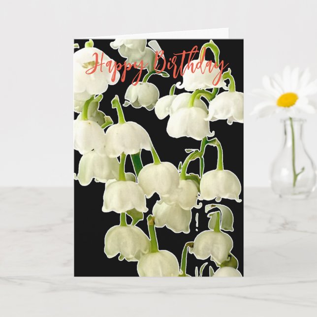 TARJETA LILY FLOWERS PHOTO BIRTHDAY CARD (Planta pequeña)