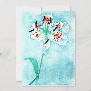 Tarjeta Lily, hermoso cuadro de Piet Mondrian
