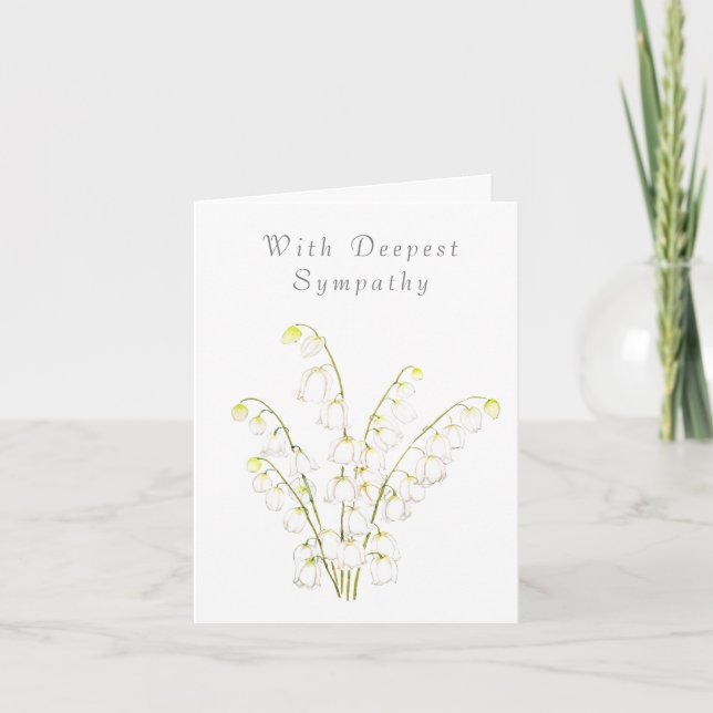 Tarjeta lily in the valley Thinking Of You Sympathy Card (Anverso)