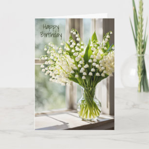 Tarjeta Lily Of The Valley Birthday Bouquet