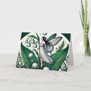 Tarjeta Lily of the Valley Fairy Ilustracion Spring