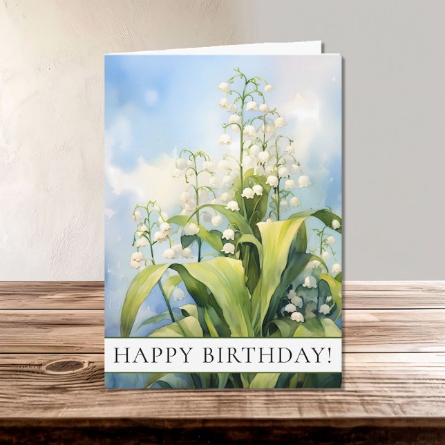 Tarjeta Lily of the Valley Flowers Happy Birthday (Subido por el creador)