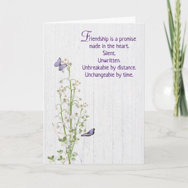 Tarjeta Lily of the Valley gracias por tu amigo (Anverso)