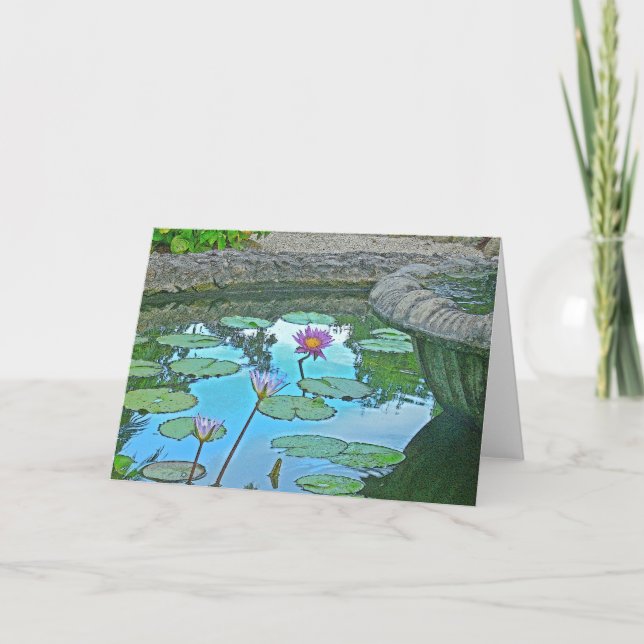 TARJETA "LILY POND" (FOTO MANIP). (Anverso)