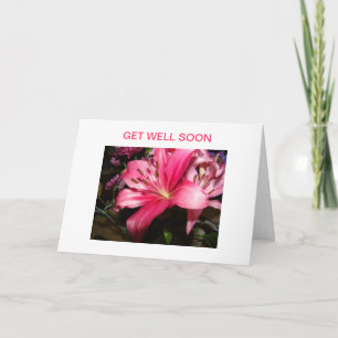 Tarjeta Lily rosa y Rosa, ponte bien