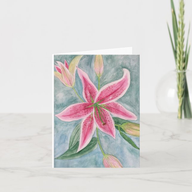 Tarjeta Lily Stargazer (Anverso)