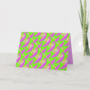 Tarjeta Lime Verde y colores violeta vivos