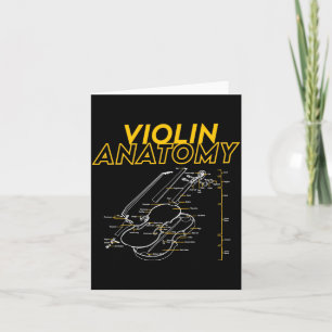 Tarjeta Límite de diagrama de dibujo de anatomía de violín