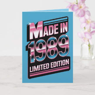 Tarjeta Limited Edition Retro 1989 Birthday Card