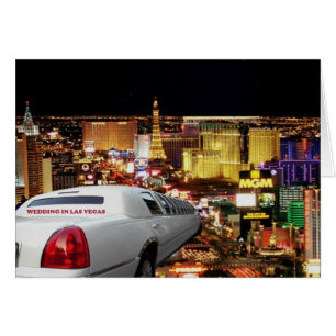 Tarjeta LIMO boda EN LAS VEGAS
