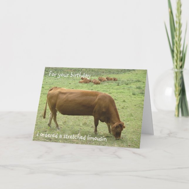 Tarjeta ¡Limo estirado! (Anverso)