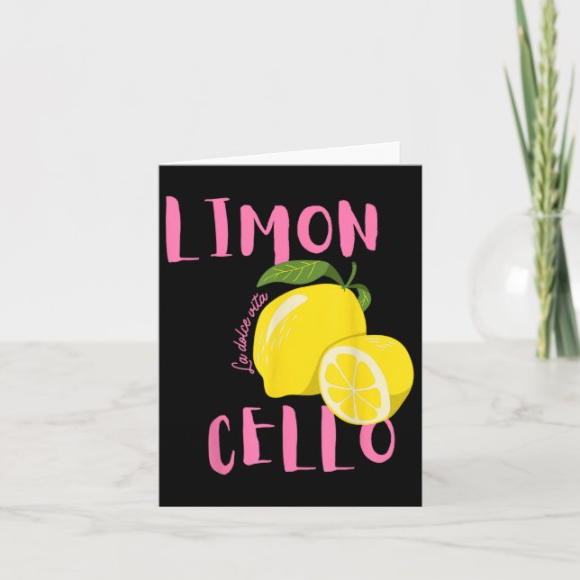 Tarjeta Limoncello La Dolce Vita Limón Italiano (Anverso)
