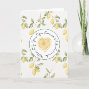 Tarjeta Limones Amarillos Frutas Limonada