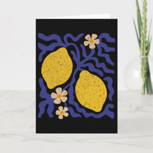 Tarjeta Limones Boho Floral Mediterráneo Vacaciones de Ver