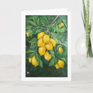 Tarjeta Limones Dorados en un Día de Invierno por Alfred F